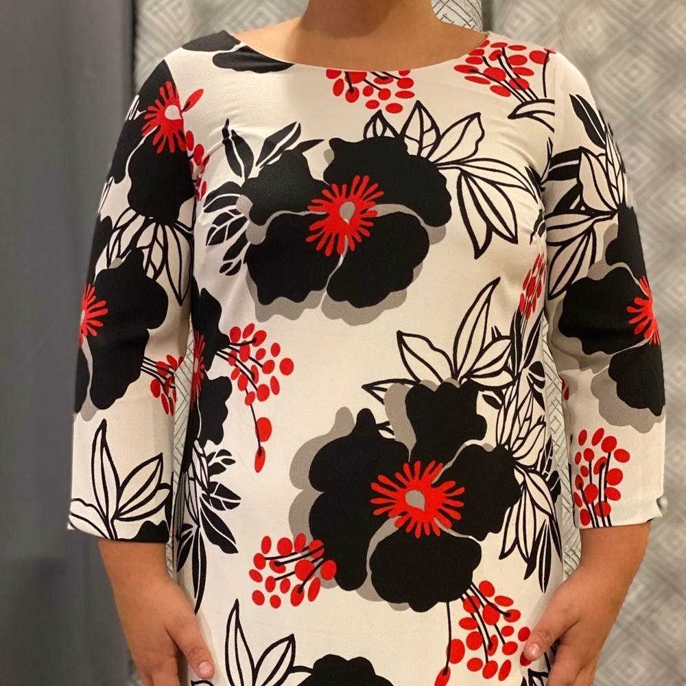 Nine West Floral Crepe Shift Dress - Picture 3 of 12